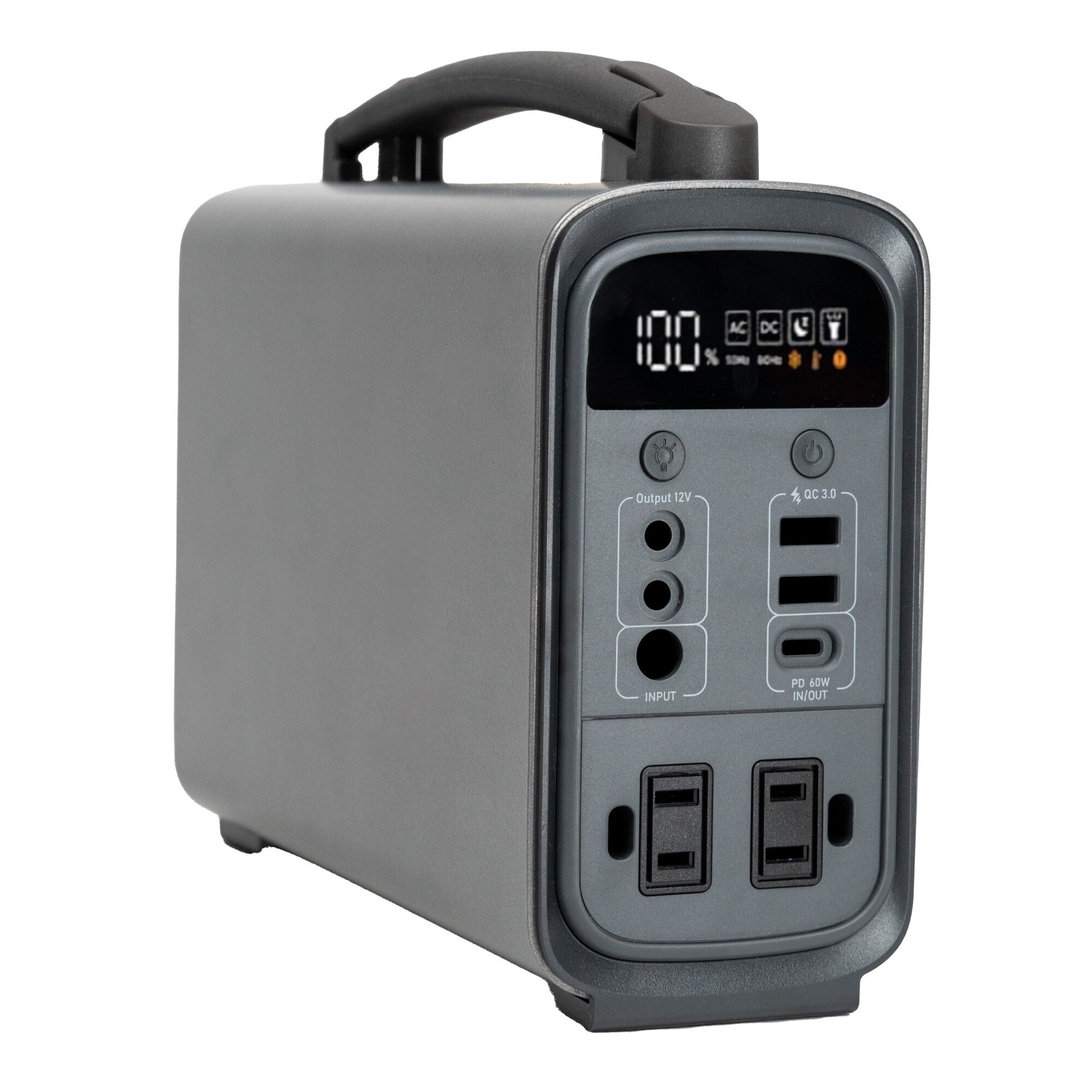 Mule Portable Power Station - 320 Watt Hour, LiFePo4 Battery, 2 AC Ports, 2 DC Ports, 2 USB Ports, 1 USB-C Port, Model# 52017-49